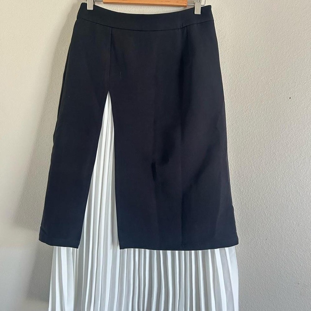 Commense Black and White Two Tone Pleated Long Skirt Medium New with tags - Picture 2 of 5